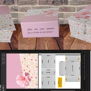 Imagem de capa para o Ebook Cartonagem - Caixa 15x15x7 Tema Rosas + Projeto