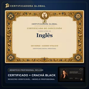 Imagem do curso 🔥 BOLSA 100% [APLICADA] - [MATRÍCULA] CURSO DE FORMAÇÃO EM INGLÊS - ACESSO VITALÍCIO - CRACHÁ BLACK + REGISTRO - CASHBACK R$ 25 - BÔNUS APOSTILA EXTRA - CG