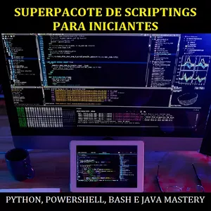 Imagem de capa para o Ebook SUPERPACOTE DE SCRIPTINGS PARA INICIANTES PYTHON, POWERSHELL, BASH E JAVA MASTERY 
