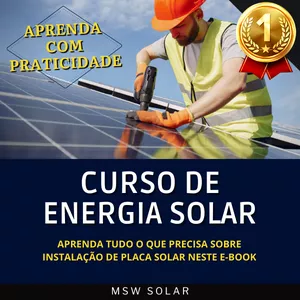 Imagem de capa para o Ebook Curso de energia solar - Aprenda com praticidade