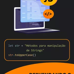 Imagem de capa para o Ebook Dicionário de Métodos para String - Desvendando o universo das strings em javascript