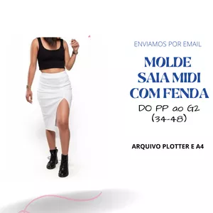 Imagem de capa para o Ebook Molde saia midi com fenda
