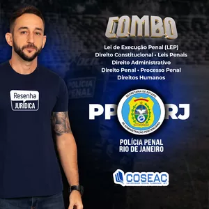 Combo | Polícia Penal Rio de Janeiro (PPRJ): Lei de Execução Penal, Direito Constitucional, Direito Penal, Leis Penais, Processo Penal, Direito Administrativo e Direitos Humanos