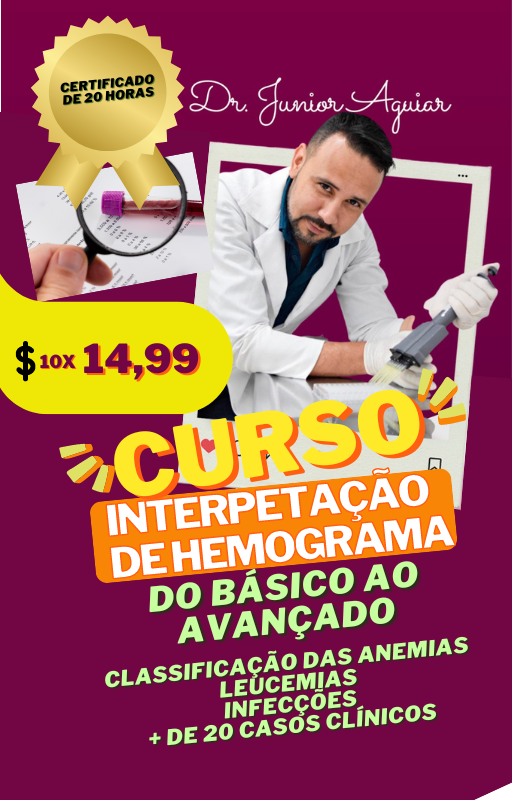 Imagem do curso INTERPRETAÇÃO DE HEMOGRAMAS "Hemograma: Curso Completo para Profissionais de Saúde"