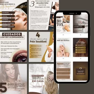 Imagem de capa para o Curso online Pack canva - Beleza e Estética