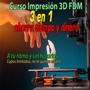 Imagen de portada para Curso online Impresión 3D FDM, 3 en 1, básico, medio y avanzado