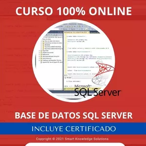 Imagen de portada para Curso online Curso completo 100% Online de Base de Datos SQL Server incluye libro y certificado