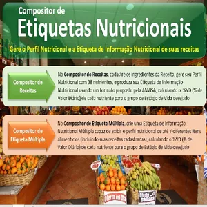 Imagem de capa para o Curso online Curso e Aplicativo do Compositor de Etiquetas Nutricionais - Download, instalação e curso completo