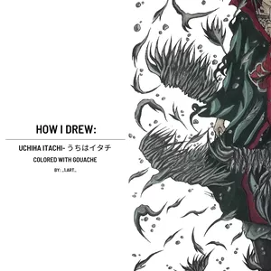 Cover image for Ebook How to paint anime with gouache (Itachi uchiha) 