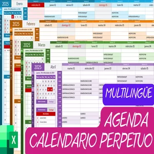 Imagen de portada para Curso online AGENDA CALENDARIO PERPETUO DIARIO Y MENSUAL EN EXCEL