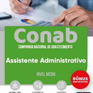 Imagem de capa para o Ebook Apostila Conab 2025 - Assistente Administrativo