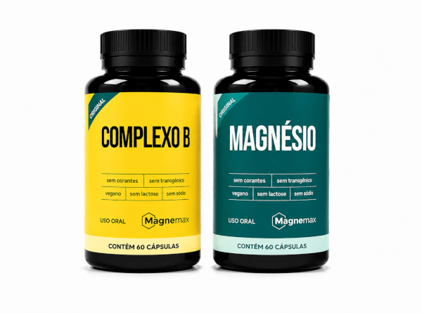 Kit 1 Magnésio 1 Complexo B 60 Cápsulas