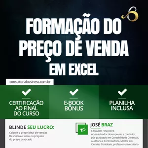 Imagem do curso Formação do Preço de Venda com Excel