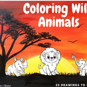 Cover image for Ebook Coloring Wild Animails [Ebook]