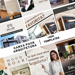 Imagem de capa para o Curso online Canva Pack Arquitetura
