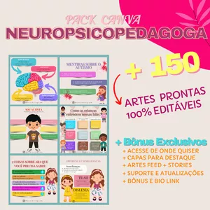 Imagem de Pack Canva Neuropsicopedagoga criado por Leonardo na hotmart