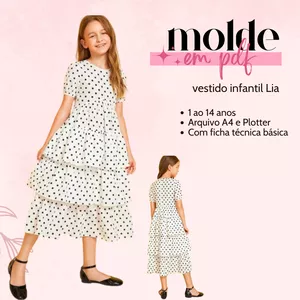 Imagem de capa para o Ebook molde vestido Lia