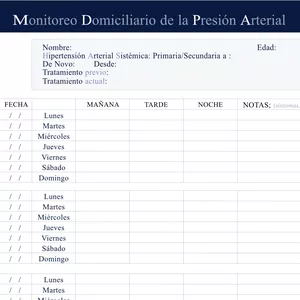 Imagen de portada para Ebook Bitacora de presión arterial - Hipertensión