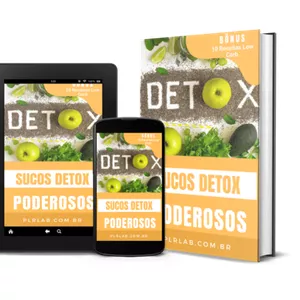 Imagem de capa para o Ebook  Sucos Detox Poderosos
