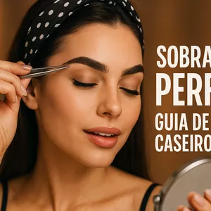 Imagem de capa para o Ebook Sobrancelhas Perfeitas: Guia de Design Caseiro Sem Erro