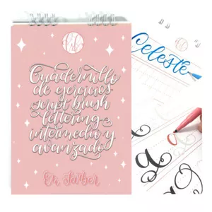 Imagen de portada para Ebook Cuadernillo de práctica de brush lettering nivel intermedio y avanzado