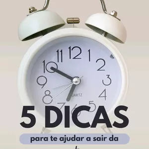 Imagem de capa para o Ebook 5 dicas para sair da procrastinação 