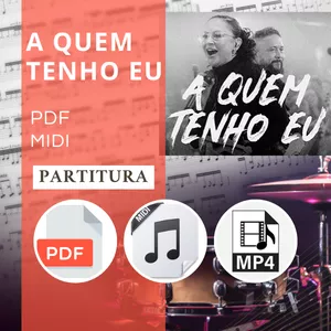 Imagem de capa para o Ebook Partitura de Bateria - Música: A Quem Tenho Eu