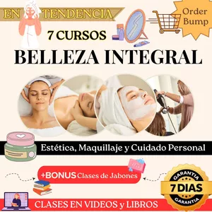 Imagen de portada para Curso online PACK 7 CURSOS BELLEZA INTEGRAL: Estética, Maquillaje y Cuidado Personal + BONUS CURSO Jabones Artesanales 