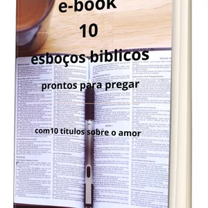 Imagem de capa para o Ebook e-book com 10 esboço biblicos prontos para pregar  