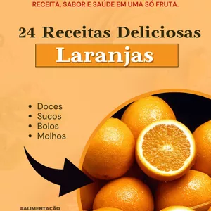 Imagem de capa para o Ebook 24 RECEITAS DELICIOSAS COM LARANJA
