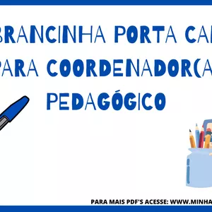 Imagem de capa para o Ebook Lembrancinha Porta Caneta Para Coordenador(a) Pedagógico