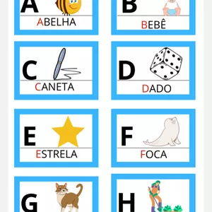 Imagem de capa para o Ebook Alfabeto ilustrado e pontilhado.