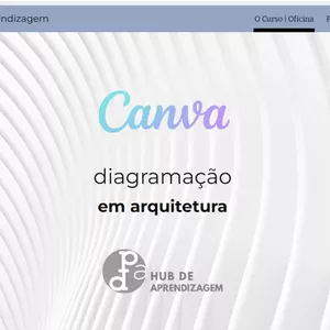 Imagem de capa para o Curso online Diagramação em Arquitetura com Canva