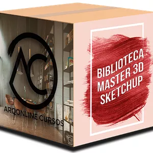 Imagem de Biblioteca Master 3D para Sketchup criado por Arqonline Cursos na hotmart