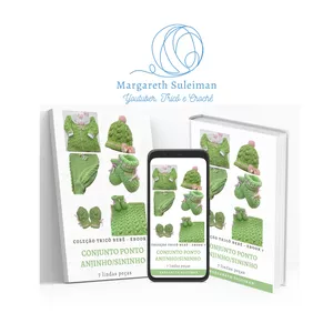 Imagem de capa para o Ebook EBOOK 7 COLEÇÃO TRICÔ BEBÊ - CONJUNTO PONTO ANJINHO/SININHO