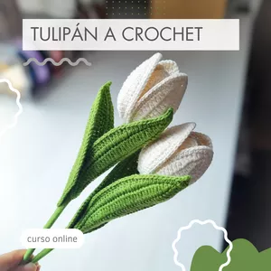 Imagen de portada para Curso online Tulipán Abierto en Crochet: Curso Completo Paso a Paso