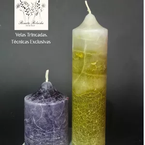 Imagem de capa para o Curso online Curso em Vídeo de Velas - Técnica Velas Trincadas - Com Renata Relucha
