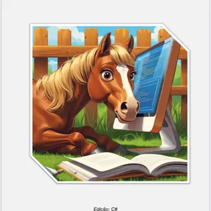 Imagem de capa para o Ebook Ensinando C# para um cavalo 