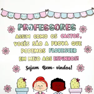 Imagem de capa para o Ebook PAINEL DE BEM VINDOS PROFESSORES