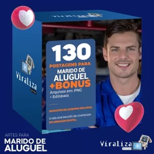 Imagem de capa para o Curso online Pack com 120 Artes de Redes Sociais para Marido de aluguel