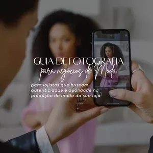 Imagem de capa para o Ebook Guia de Fotografia para Negócios de Moda