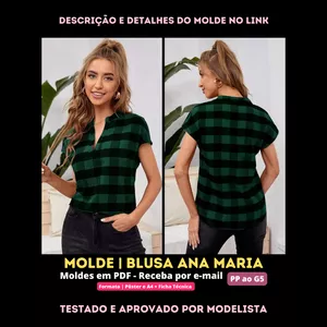 Imagem de capa para o Curso online ⭕ Molde em PDF - Blusa Ana Maria