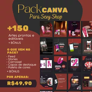 Imagem de capa para o Ebook Pack Canva - Sexy Shop 