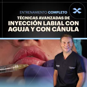 Imagen de portada para Curso online Técnicas avanzadas de inyección labial con aguja y con cánula (A)