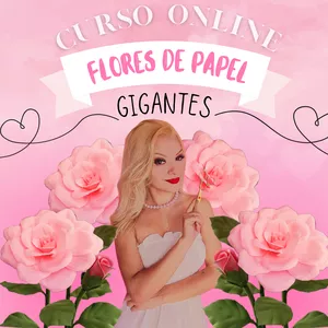 Imagem de capa para o Curso online Flores de papel Gigantes