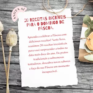 Imagem de capa para o Ebook 20 Receitas incríveis para o domingo de Páscoa.