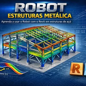 Imagem de capa para o Curso online ROBOT ESTRUTURAL METÁLICA