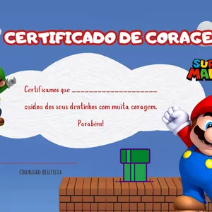 Imagem de capa para o Ebook Certificado de coragem odontológico (masculino)