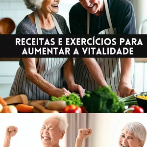 Imagem de capa para o Ebook Receitas e Exercicios para aumentar a vitalidade