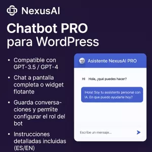 Imagen de portada para Curso online  Plugin  WordPress:NexusAI Chatbot 